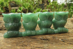 Polished Mini Aventurine Owl Carvings - sold per item - From Zimbabwe - Toprock Gemstones and Minerals 