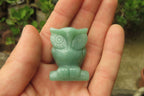 Polished Mini Aventurine Owl Carvings - sold per item - From Zimbabwe - Toprock Gemstones and Minerals 
