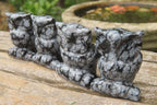 Polished Mini Snowflake Obsidian Owl Carvings - sold per item - From Mexico - Toprock Gemstones and Minerals 