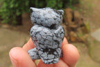 Polished Mini Snowflake Obsidian Owl Carvings - sold per item - From Mexico - Toprock Gemstones and Minerals 