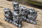 Polished Mini Snowflake Obsidian Owl Carvings - sold per item - From Mexico - Toprock Gemstones and Minerals 