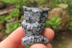 Polished Mini Snowflake Obsidian Owl Carvings - sold per item - From Mexico - Toprock Gemstones and Minerals 