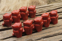 Polished Mini Red Jasper Owl Carvings - sold per item - From South Africa - Toprock Gemstones and Minerals 