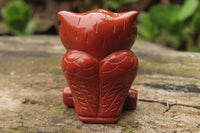 Polished Mini Red Jasper Owl Carvings - sold per item - From South Africa - Toprock Gemstones and Minerals 