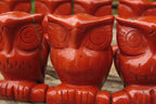 Polished Mini Red Jasper Owl Carvings - sold per item - From South Africa - Toprock Gemstones and Minerals 