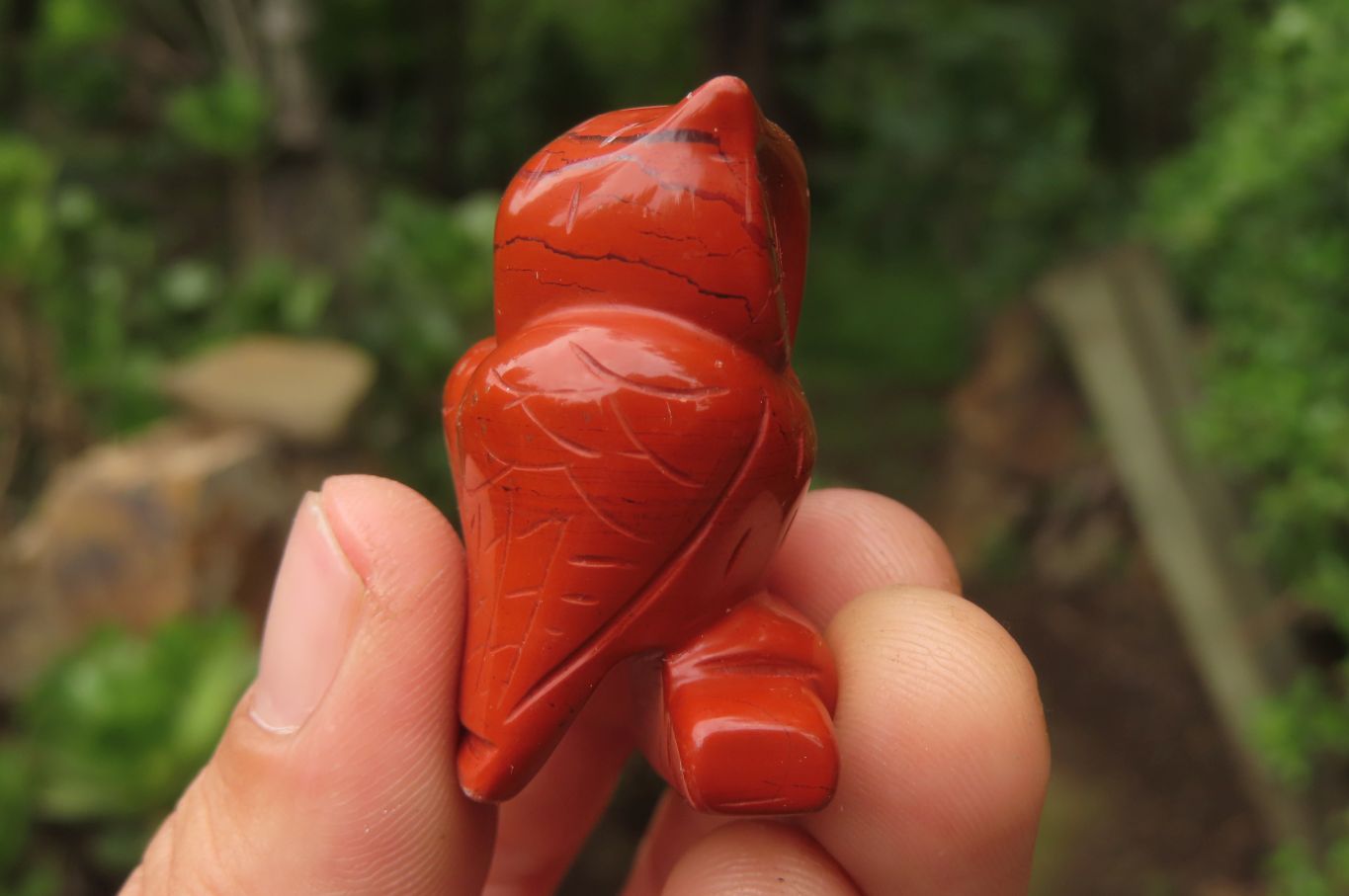 Polished Mini Red Jasper Owl Carvings - sold per item - From South Africa - Toprock Gemstones and Minerals 