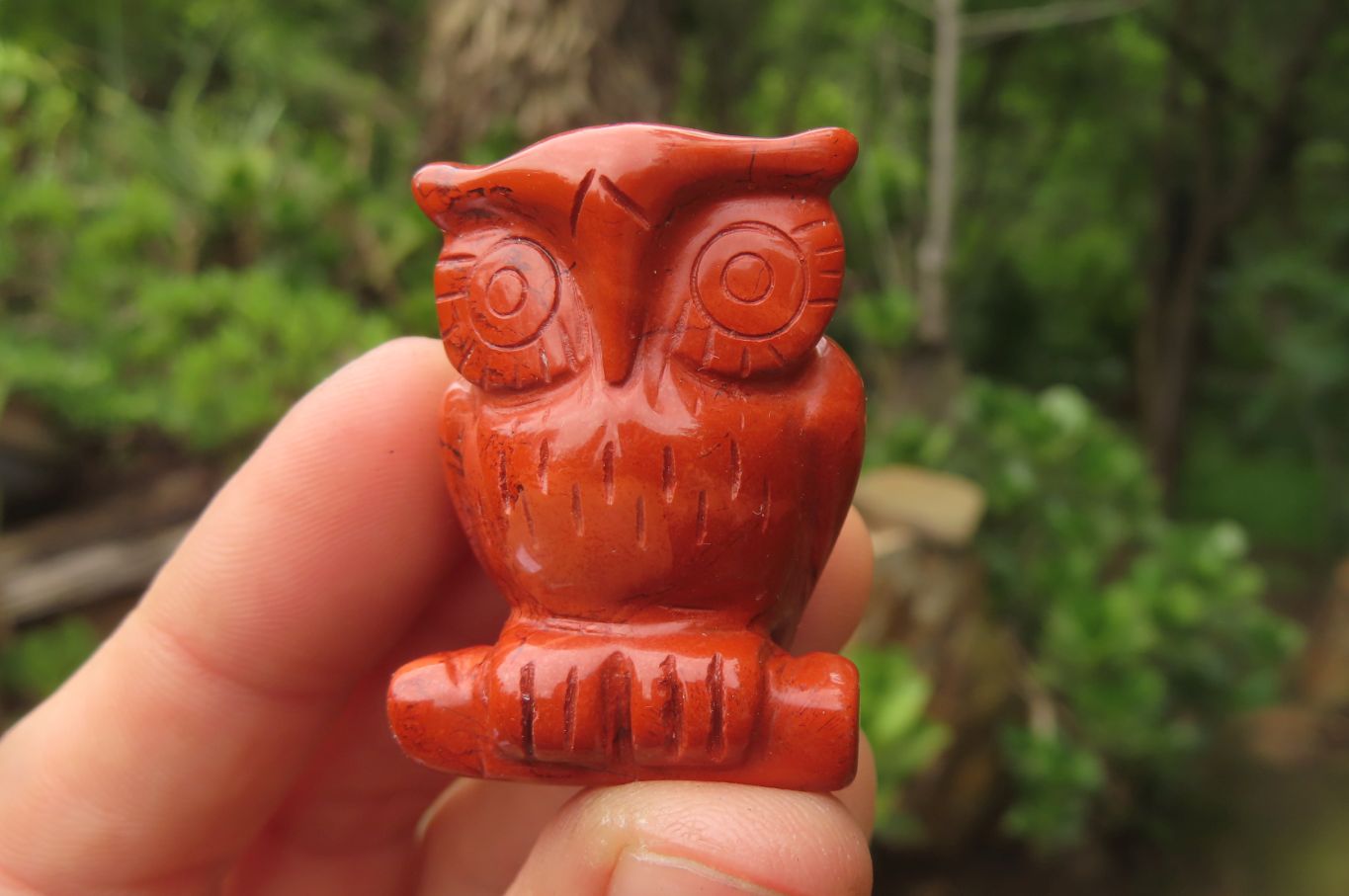 Polished Mini Red Jasper Owl Carvings - sold per item - From South Africa - Toprock Gemstones and Minerals 
