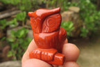 Polished Mini Red Jasper Owl Carvings - sold per item - From South Africa - Toprock Gemstones and Minerals 