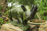 Hand Made Green Verdite Rhino Carving x 1 From Zimbabwe - Toprock Gemstones and Minerals 