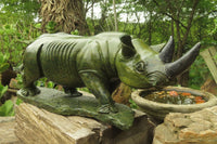 Hand Made Green Verdite Rhino Carving x 1 From Zimbabwe - Toprock Gemstones and Minerals 