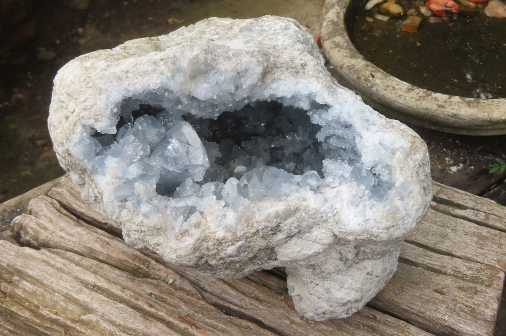 Natural Celestite Geode Specimen x 1 From Sakoany, Madagascar - Toprock Gemstones and Minerals 