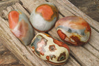 Polished On One Side Polychrome Jasper x 4 From Mahajanga, Madagascar - Toprock Gemstones and Minerals 
