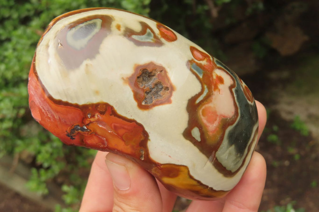 Polished On One Side Polychrome Jasper x 4 From Mahajanga, Madagascar - Toprock Gemstones and Minerals 
