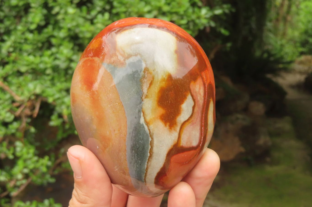 Polished On One Side Polychrome Jasper x 4 From Mahajanga, Madagascar - Toprock Gemstones and Minerals 