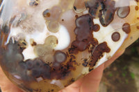 Polished On One Side Dendritic Agate Standing Free Forms x 3 From Madagascar - Toprock Gemstones and Minerals 