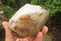 Polished On One Side Dendritic Agate Standing Free Forms x 3 From Madagascar - Toprock Gemstones and Minerals 
