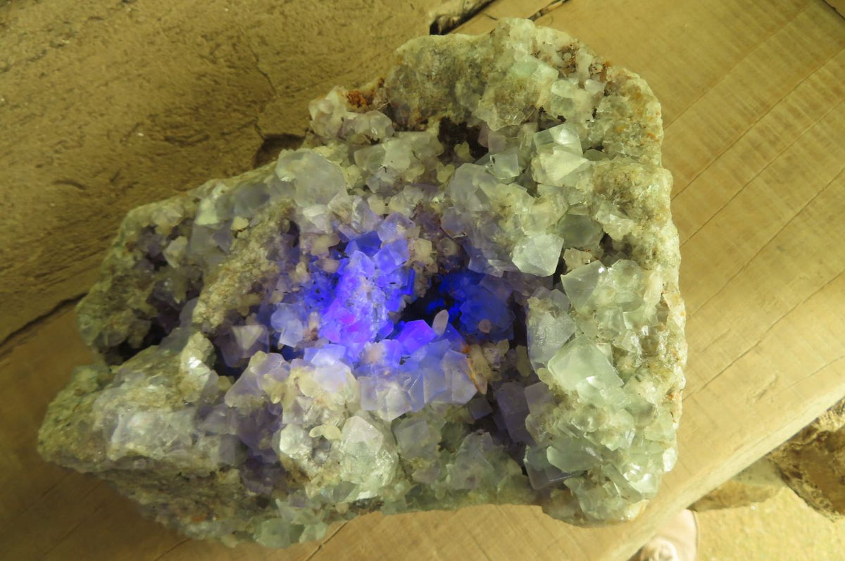 Natural Cubic Fluorite Specimen x 1 From Namibia - Toprock Gemstones and Minerals 