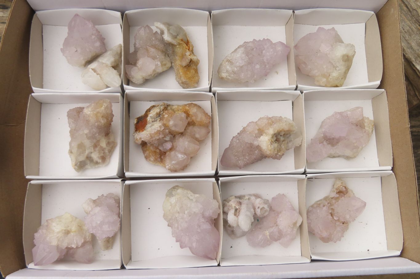 Natural Spirit Quartz Clusters x 16 From Boekenhouthoek, South Africa - Toprock Gemstones and Minerals 
