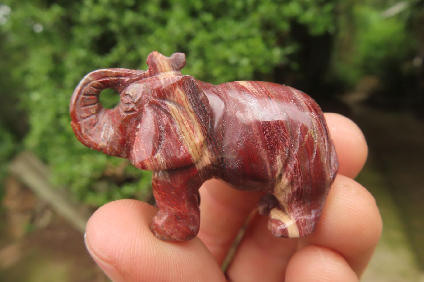 Polished Small Brecciated Jasper Elephant Carving - sold per item - From South Africa - Toprock Gemstones and Minerals 