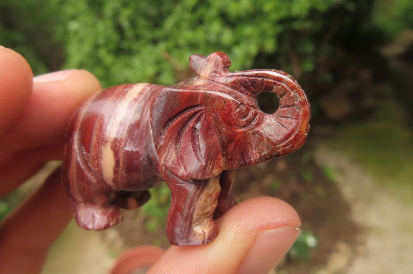 Polished Small Brecciated Jasper Elephant Carving - sold per item - From South Africa - Toprock Gemstones and Minerals 