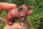 Polished Small Brecciated Jasper Elephant Carving - sold per item - From South Africa - Toprock Gemstones and Minerals 