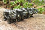 Polished Small Basalt Mint Amygdale Elephant Carving - sold per item - From South Africa - Toprock Gemstones and Minerals 