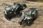 Polished Small Basalt Mint Amygdale Elephant Carving - sold per item - From South Africa - Toprock Gemstones and Minerals 