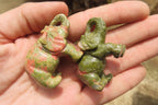 Polished Small Unakite Elephant Carving - sold per item - From South Africa - Toprock Gemstones and Minerals 