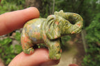 Polished Small Unakite Elephant Carving - sold per item - From South Africa - Toprock Gemstones and Minerals 
