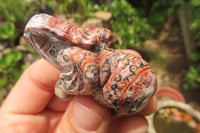 Polished Small Snakeskin Rhyolite Jasper Elephant Carving - sold per item - From Australia - Toprock Gemstones and Minerals 