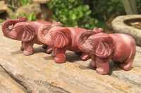 Polished Small Porophyllite Elephant Carving - sold per item - From Namibia - Toprock Gemstones and Minerals 