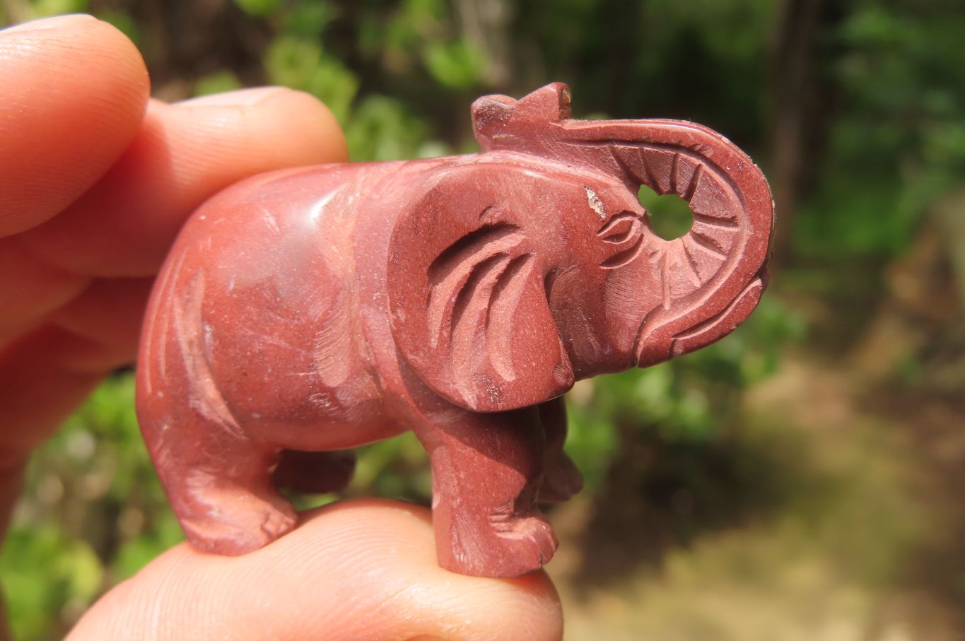 Polished Small Porophyllite Elephant Carving - sold per item - From Namibia - Toprock Gemstones and Minerals 