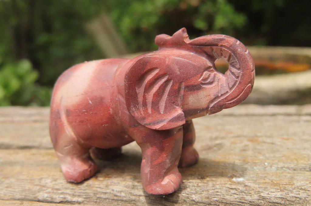 Polished Small Porophyllite Elephant Carving - sold per item - From Namibia - Toprock Gemstones and Minerals 