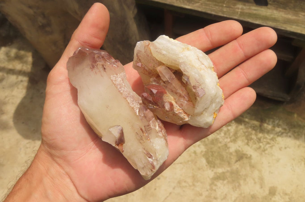 Natural Red Hematoid Quartz Clusters x 6 From Karoi, Zimbabwe - Toprock Gemstones and Minerals 