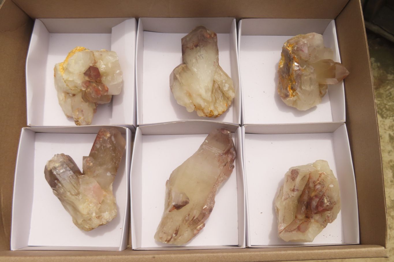 Natural Red Hematoid Quartz Clusters x 6 From Karoi, Zimbabwe - Toprock Gemstones and Minerals 