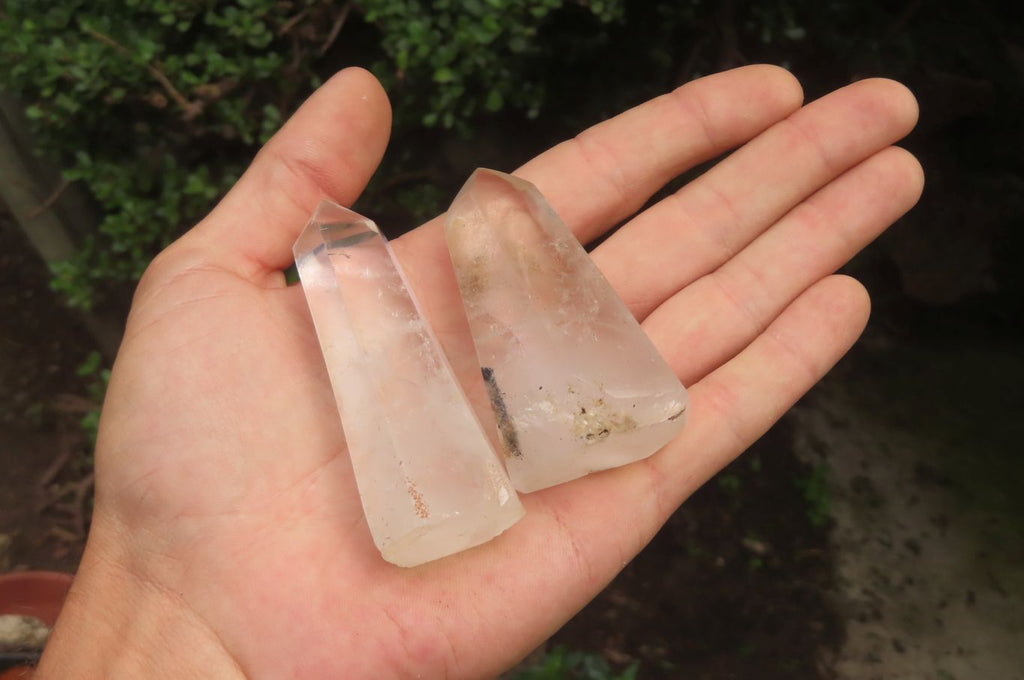 Polished Clear Quartz Crystal Points x 12 From Madagascar - Toprock Gemstones and Minerals 