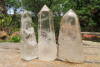 Polished Clear Quartz Crystal Points x 12 From Madagascar - Toprock Gemstones and Minerals 