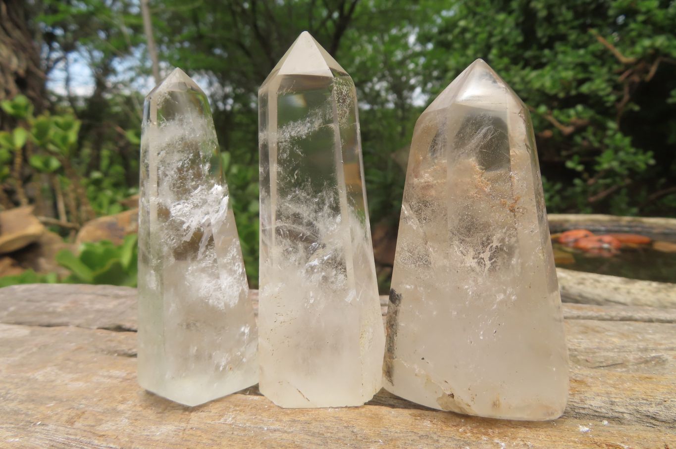Polished Clear Quartz Crystal Points x 12 From Madagascar - Toprock Gemstones and Minerals 