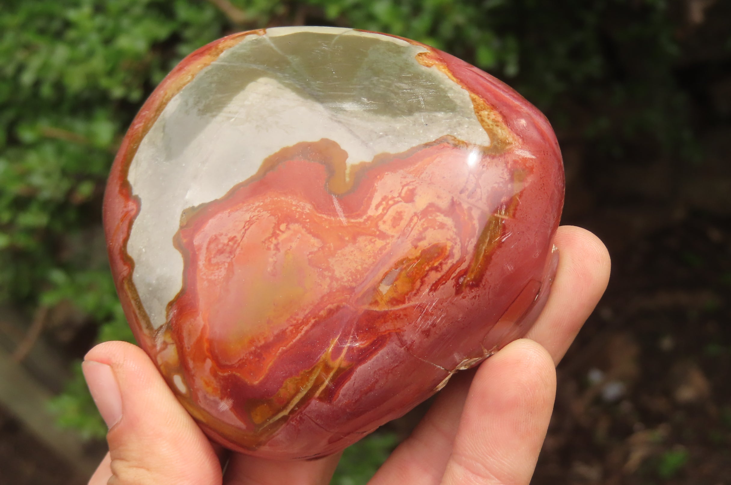 Polished On One Side Polychrome Jasper x 4 From Mahajanga, Madagascar - Toprock Gemstones and Minerals 