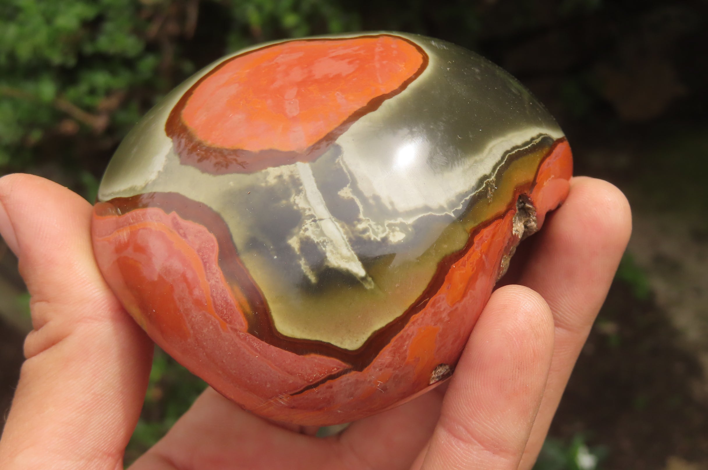 Polished On One Side Polychrome Jasper x 4 From Mahajanga, Madagascar - Toprock Gemstones and Minerals 