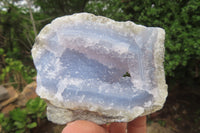 Natural Blue Lace Agate Geode Specimens x 6 From Malawi - Toprock Gemstones and Minerals 