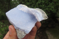 Natural Blue Lace Agate Geode Specimens x 6 From Malawi - Toprock Gemstones and Minerals 