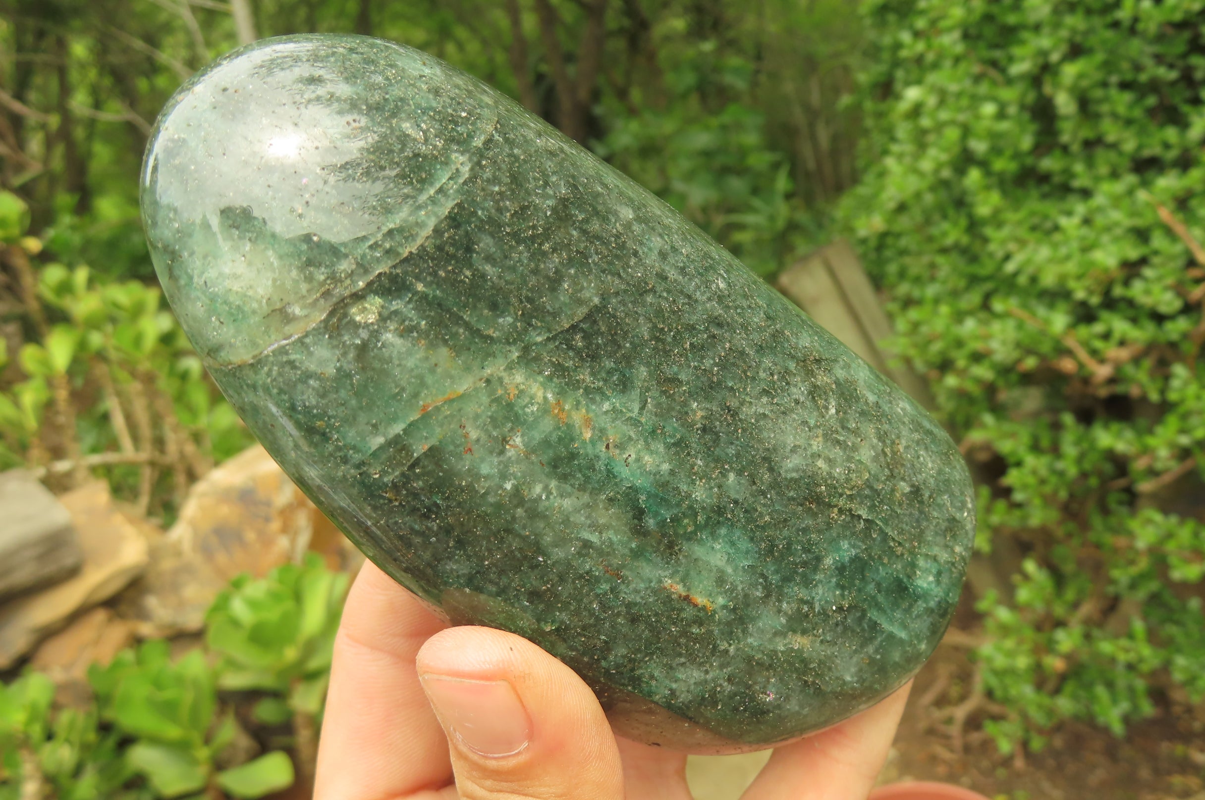 Polished Fuchsite Standing Free Forms x 2 From Madagascar - Toprock Gemstones and Minerals 