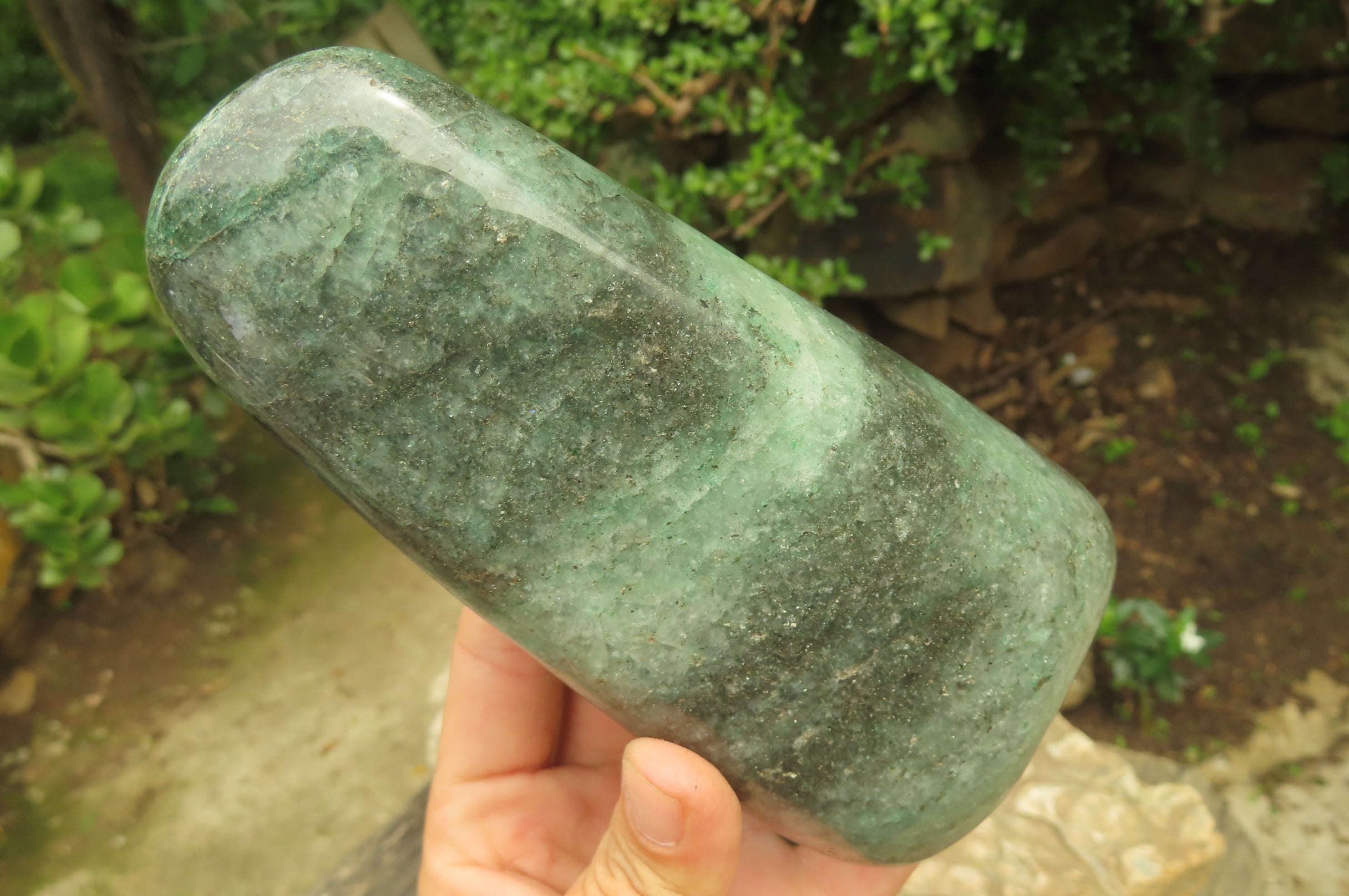 Polished Fuchsite Standing Free Forms x 2 From Madagascar - Toprock Gemstones and Minerals 