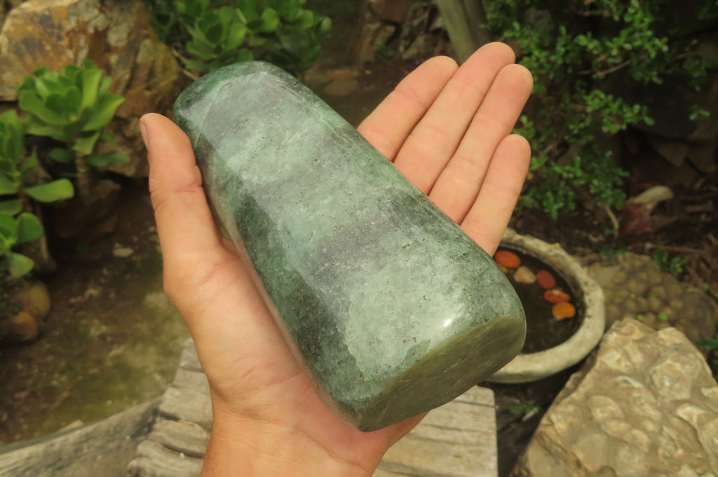 Polished Fuchsite Standing Free Forms x 2 From Madagascar - Toprock Gemstones and Minerals 