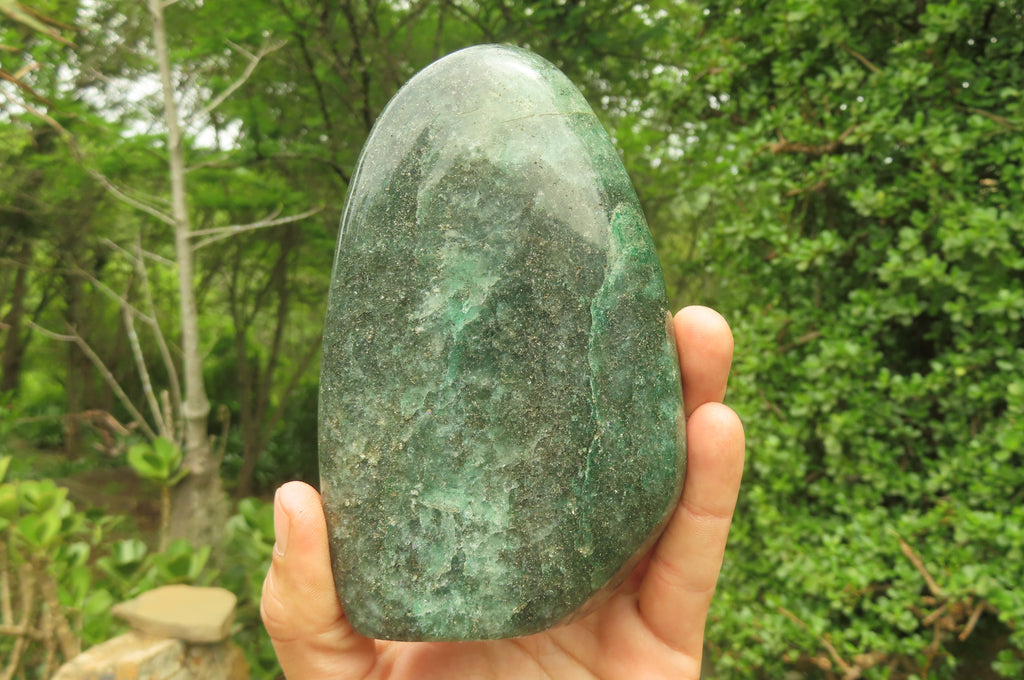 Polished Fuchsite Standing Free Forms x 2 From Madagascar - Toprock Gemstones and Minerals 