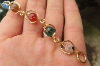 Polished Multicolor Agate Beaded Bracelet with clasp - Sold Per Item - From China - Toprock Gemstones and Minerals 