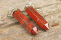 Polished Red Jasper Crystal  Point set in Sterling Silver Pendant - sold per item - From South Africa - Toprock Gemstones and Minerals 