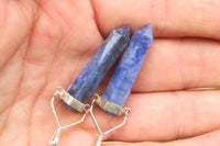 Polished Sodalite Crystal Point set in Sterling Silver Pendant - sold per item - From Namibia - Toprock Gemstones and Minerals 