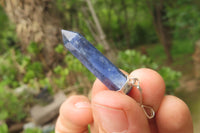 Polished Sodalite Crystal Point set in Sterling Silver Pendant - sold per item - From Namibia - Toprock Gemstones and Minerals 